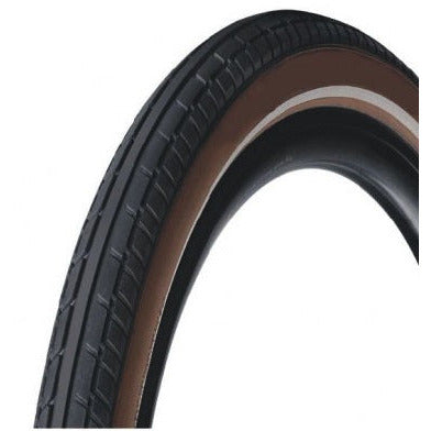 Deli tire pneu extérieur 24x2.125 57-507 noir marron sa-238 reflet