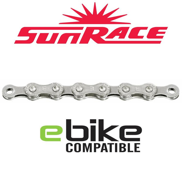 SunRace ketting 12V 138 E-Bike zilver