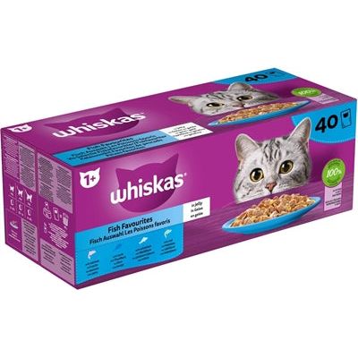 Whiskas multipack pouch adult vis selectie in gelei