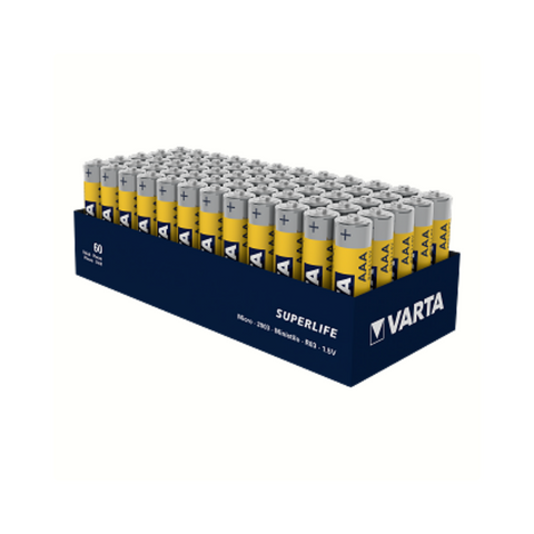 Varta AAA Superlife Zink-Carbon.batterijen per 48