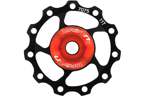 Roue de dérailleur SunRace 11T SP880 alliage céramique rouge