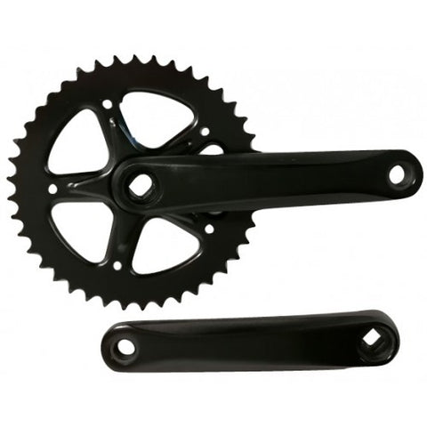 Hzb crankset kettingwiel aluminium 42t 1 8 + 3 32 170 mm -1 mm zwart