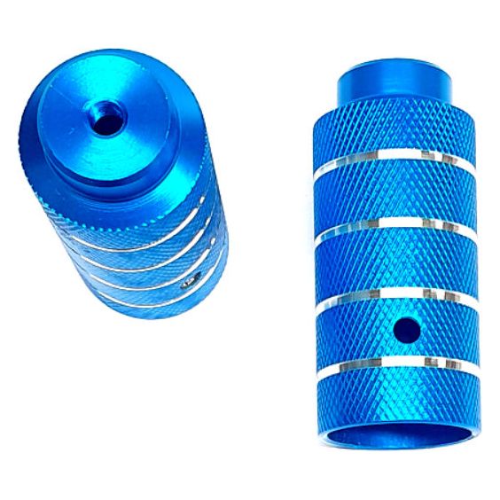 Hzb bmx freestyle asverlengers pegs 110 mm blauw set 2 stuks