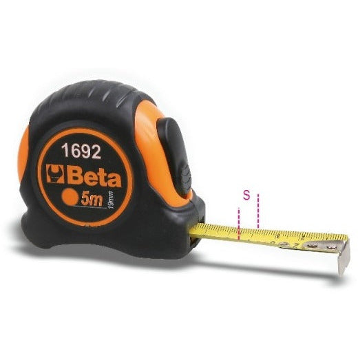 Mètre à ruban Beta 1692 avec boîtier en abs ruban à mesurer en acier 3m