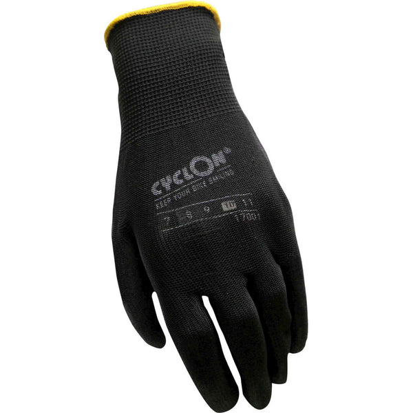 Cyclon gants d'atelier pu-flex x-large jaune taille 10 noir