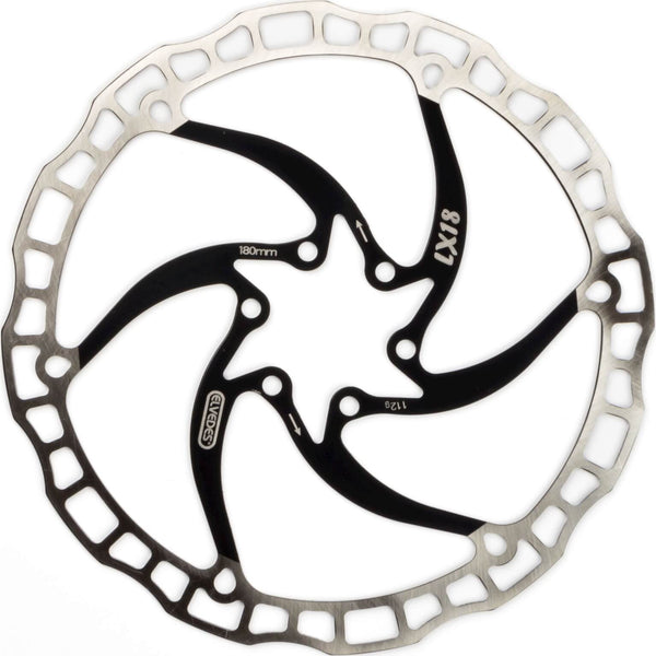 Elvedes One piece rotor 180mm 112g 6 gaats+bout zwart 2015197