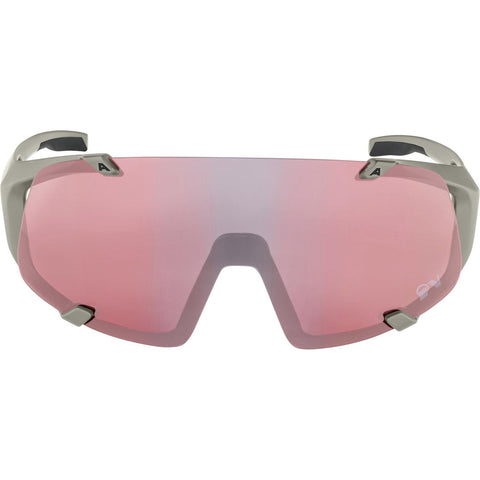 Masque Alpina HAWKEYE QV brouillard. miroir arc-en-ciel gris froid.Cat.1-3