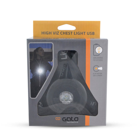 Gato high-viz chest light usb black one size