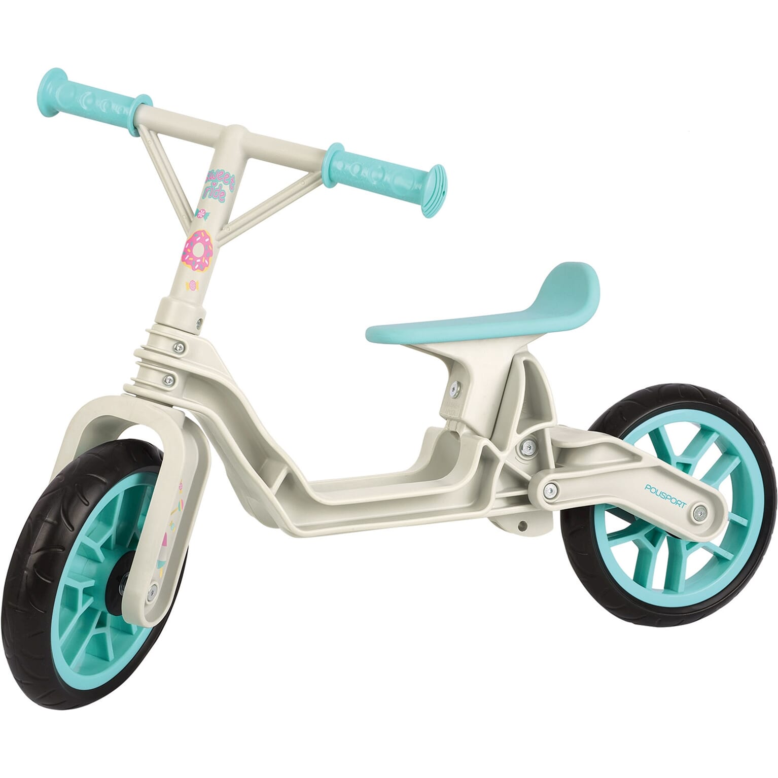 Polisport Balance Bike creme Loopfiets mint afwerking