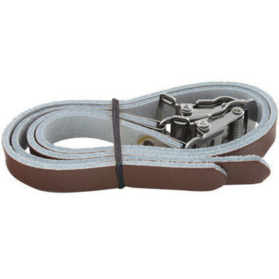 Toeclips riemen Porteur leer bruin