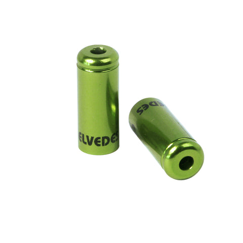 Elvedes kabelhoedje 5mm aluminium groen (10st)