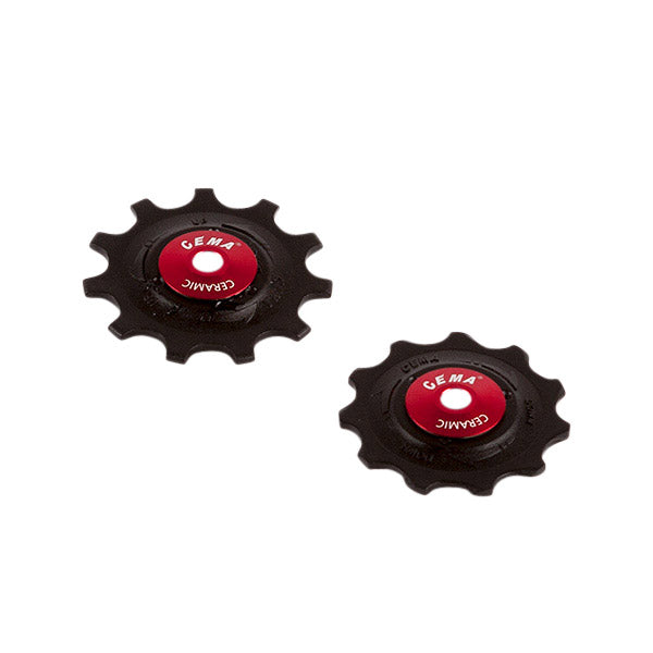 CEMA derailleurwieltjes keramisch 9 10 11V PVC zwart