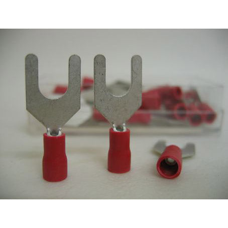 Bofix kabelschoen AMP vork M6 rood (25st)