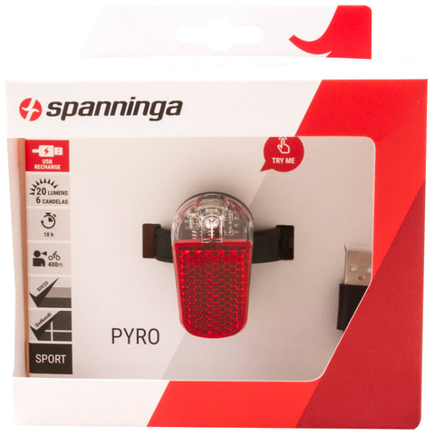 Feu arrière Spanninga Pyro USB rechargeable