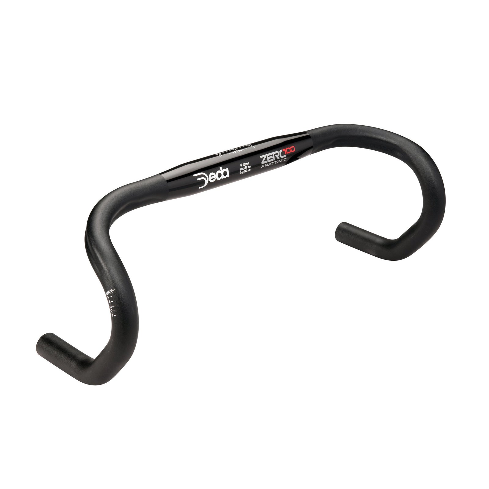 Deda stuur Zero100 Anatomic 42cm Black Aluminium