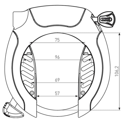 Abus Pro Shield XPlus 5955 ART2 Zwart Ringslot 9 15