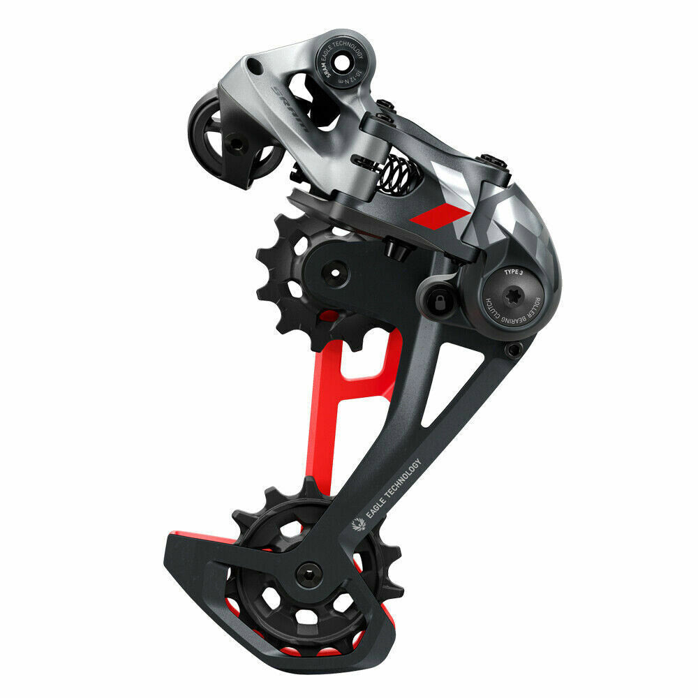 SRAM achterderailleur X01 Eagle 12v 52T rood grijs