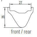 Miche Roue avant 29 K1 Boost thru axe 110 center lock