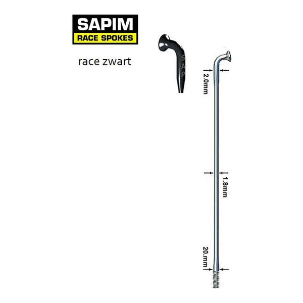 Spaken 14-248 rvs race zwart 14 15 db