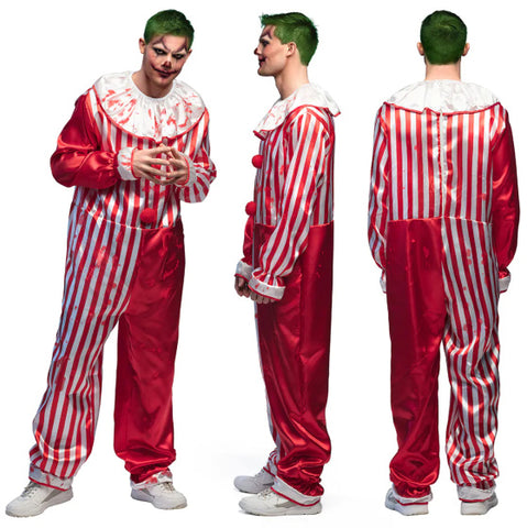 Killer Clown Kostuum Heren Rood Wit maat 54 56