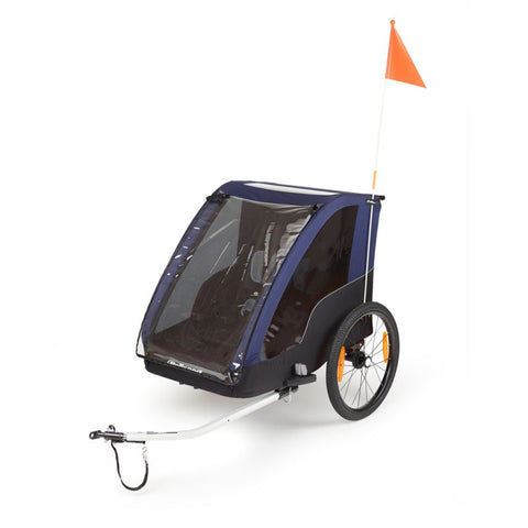 Polisport kinderaanhangwagen kidcar grijs blauw