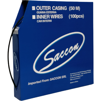 Saccon dx45005c box buitenkabel 5mm versnelling 50 meter zwart