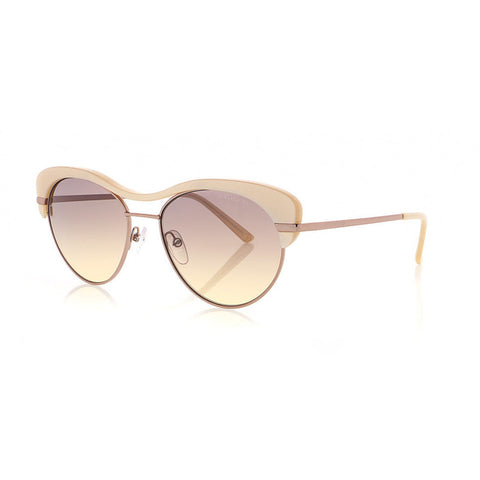 lunettes de soleil DHS252 dames ovales en acier inoxydable cat. 3 crème