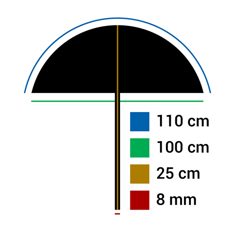 Falcon Eyes Flash Parapluie Pliable R-210T Blanc Diffus 110 cm