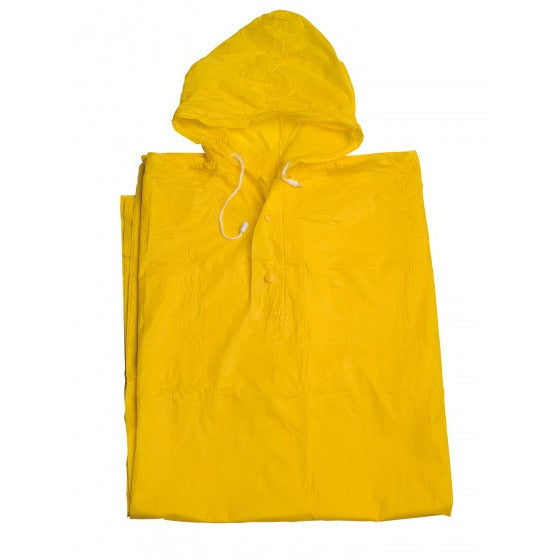 poncho de pluie taille unique unisexe jaune