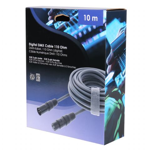 XLR Kabel 3-Pins XLR Male naar Female 10m